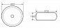 Раковина накладная керамическая круглая 400х400х160мм BelBagno BB1065