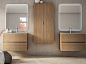 Колонна для ванной комнаты без зеркала реверсивная CEZARES 44828 Rovere tabacco