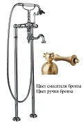Напольный смеситель для ванны с поворотным изливом и ручным душем CEZARES MARGOT-VDP2-02-M цвет бронза