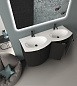 Мебель для ванной CEZARES RIALTO 136см две чаши Blu petrolio