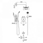 Душевая система с дивиатором для верхнего и ручного душа верхний душ из стены CEZARES CZR-B-DSIP-01 