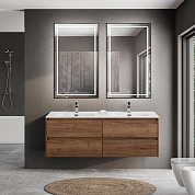 Мебель подвесная с четырьмя выкатными ящиками BelBagno KRAFT-1400-4 Rovere Tabacco