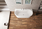 Пристенная, овальная акриловая ванна в комплекте со сливом-переливом BelBagno BB408-1700-800