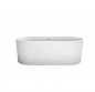 Отдельностоящая, овальная акриловая ванна в комплекте со сливом-переливом BelBagno BB705-1700-800