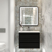 Мебель для ванной комнаты подвесная под керамическую раковинуArt&Max PLATINO 80 см Черный матовый