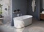 Отдельностоящая, овальная акриловая ванна в комплекте со сливом-переливом BelBagno BB709-1700-780