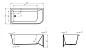 Пристенная, прямоугольная акриловая ванна в комплекте со сливом-переливом BelBagno BB712-1500-730-L левосторонняя