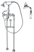 Напольный смеситель для ванны с кронштейном для слива-перелива CEZARES GOLF-VDPS-01-M