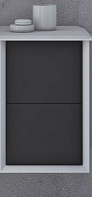 Шкафчик подвесной совместимый с базой с двумя выдвижными ящиками CEZARES BELLAGIO 54718 Grafite