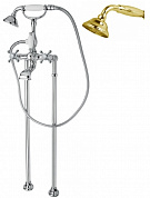 Напольный смеситель для ванны с ручным душем, шлангом 150 см CEZARES GOLF-VDP-03/24-M