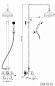 Душевая стойка со смесителем для верхнего и ручного душа CEZARES LIRA-C-CD-BLC