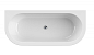 Акриловая ванна пристенная белая фронтальная панель CEZARES SLIM WALL-180-80-60-NERO-SET