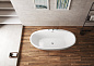 Отдельностоящая овальная акриловая ванна в комплекте со сливом-переливом BelBagno BB404-1700-800