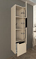 Колонна подвесная с одной распашной дверцей и выдвижным ящиком CEZARES 55183 Spatolato bianco