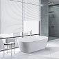 Отдельностоящая овальная акриловая ванна в комплекте со сливом-переливом BelBagno BB415-1700-800