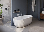 Отдельностоящая, овальная акриловая ванна в комплекте со сливом-переливом BelBagno BB706-1800-800